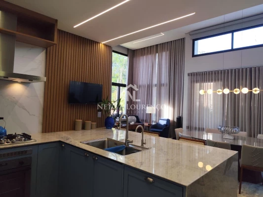Foto 49: Casa terrea, nova, condominio fechado, ar condicionado, toda decorada, conceito americano. Esquina 